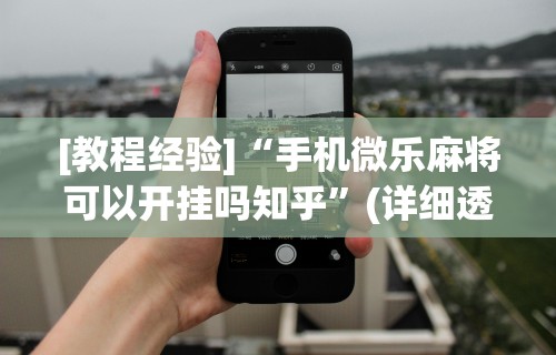 玩家必读“微乐麻将为什么一直输”原来有神器下载