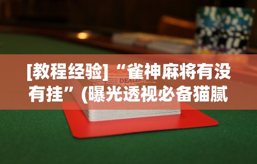 专家分析“雀神麻将系统老让你输”(原来确实是有挂) 