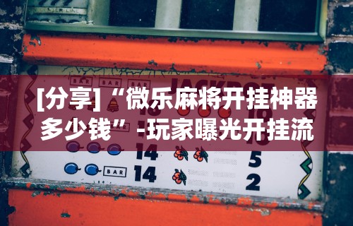 [分享]“微乐麻将开挂神器多少钱	”-玩家曝光开挂流程