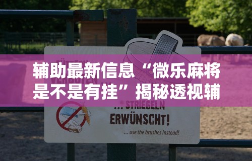 今日重磅消息“微乐麻将万能开挂器是真的吗	”-揭秘开挂教程分享