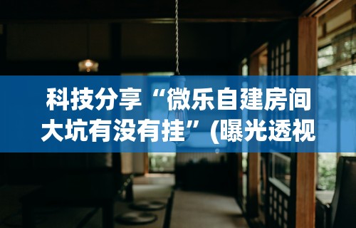 科技分享“微乐自建房间大坑有没有挂”(曝光透视必备猫腻)