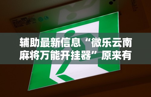 辅助最新信息“微乐云南麻将万能开挂器	”原来有神器下载!