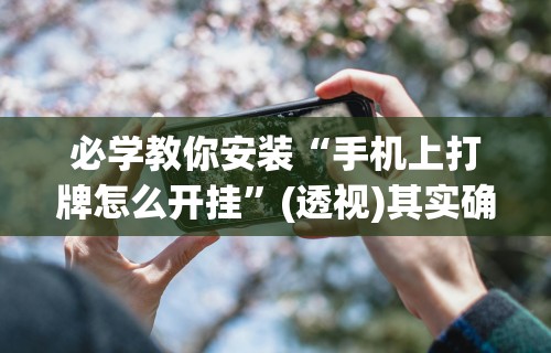 实测辅助“真人天天麻将怎么开挂(透视)”开挂(透视)辅助教程