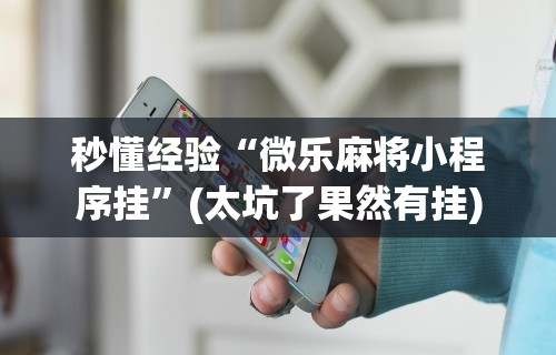实测工具“微乐麻将开挂作弊软件免费下载	”确实果然有挂 
