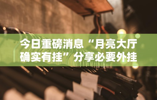 今日重磅消息“月亮大厅确实有挂”分享必要外挂教程