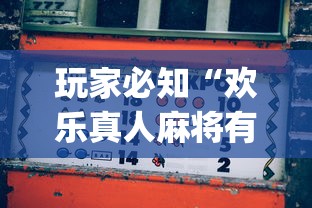 玩家必知“欢乐真人麻将有挂吗”(原来确实是有插件) 