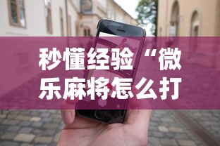 秒懂经验“微乐麻将怎么打才能赢”科技辅助神器手机版